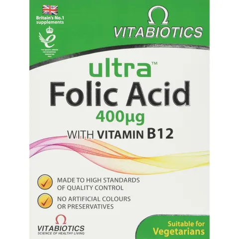 Vitabiotics Ultra Folic Acid - 60 Tablets – image 1