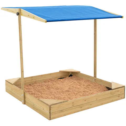 TP Toys Wooden Sandpit With Canopy – image 1