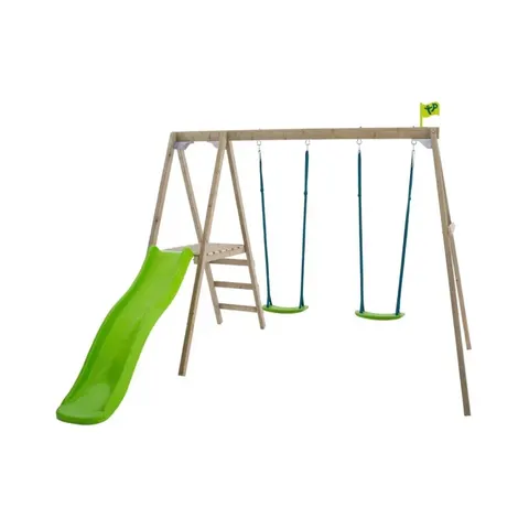 TP Forest Multiplay Wooden Double Swing Set & Slide – image 1