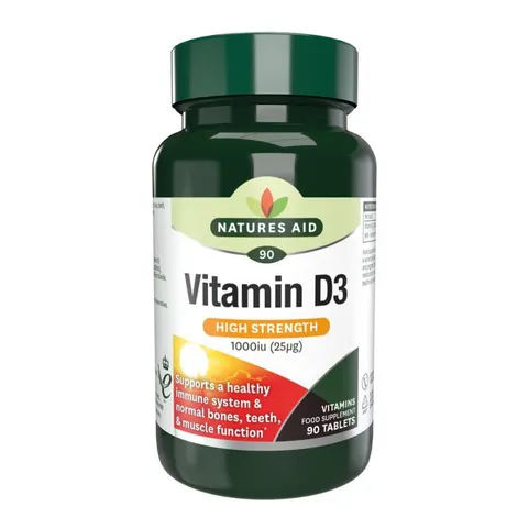 Natures Aid Vitamin D3 25mcg 90 – image 1