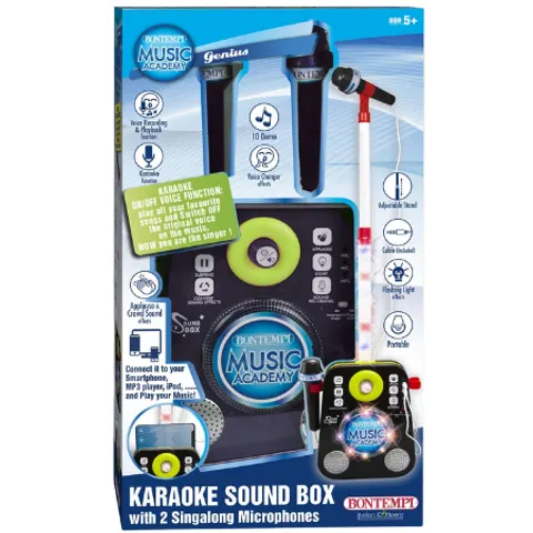Bontempi Karaoke geluidsbox met 2 zangmicrofoons – afbeelding 1