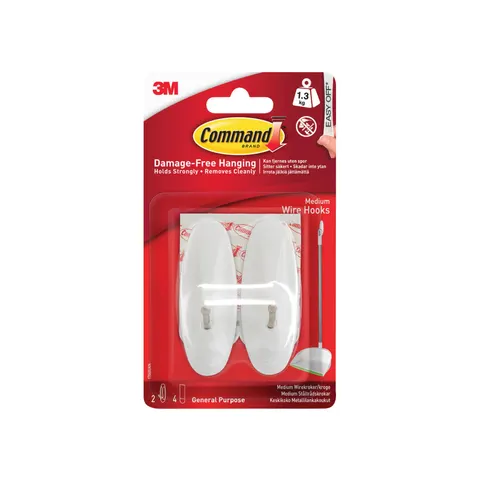Command Adhesive Strip Wire Hooks – image 1