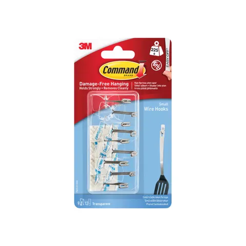 Command Adhesive Strip Wire Hooks – Clear – image 1