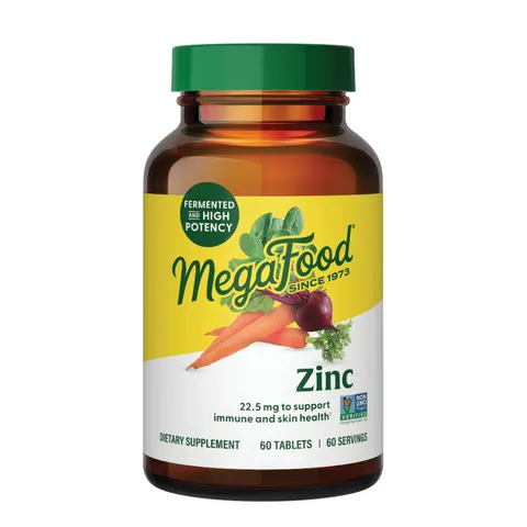 MegaFood, Zinc, 60 Tablets – image 1