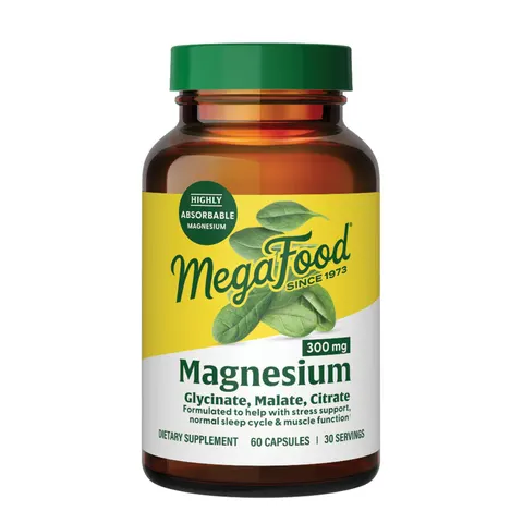 MegaFood, Magnesium, 300 mg, 60 Capsules – image 1
