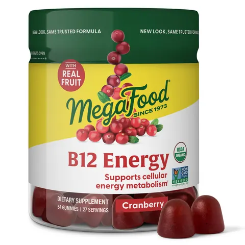 MegaFood, B12 Energy, Cranberry, 70 Gummies – image 1