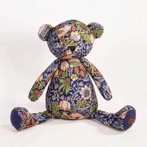Morris & Co Strawberry Thief Bear Dog Toy – image 1