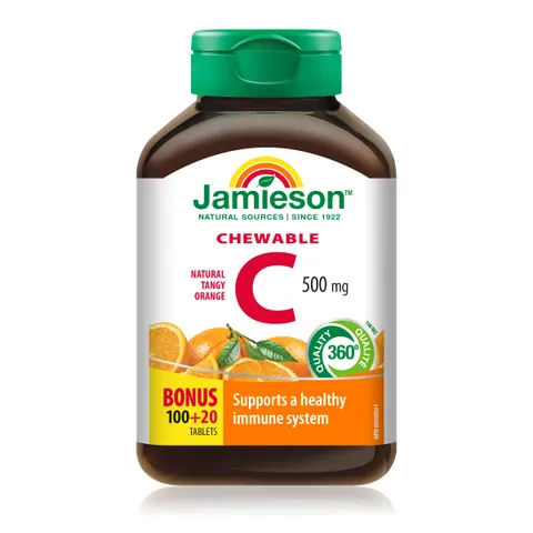 Jamieson vitamina c 500mg. sabor naranja 100comp.mastic. – imagen 1