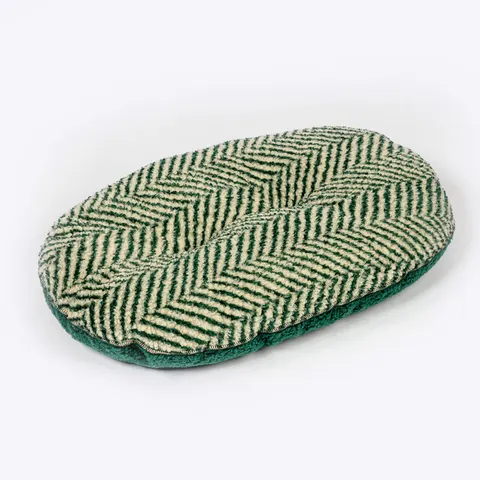 Fleece Green Herringbone Quilted Mattress Small (21") – image 1