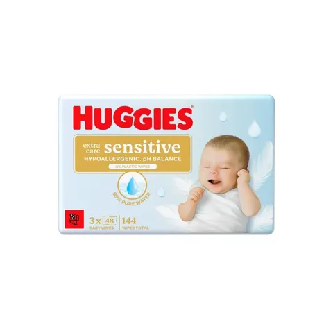 Huggies Extra Care Sensitive Toallitas 3x48 Uds – imagen 1
