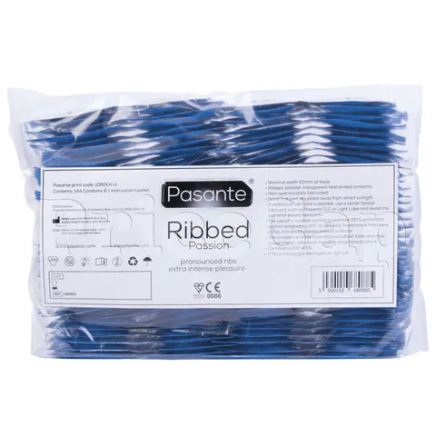 Pasante Ribbed Condooms - 144 stuks – afbeelding 1