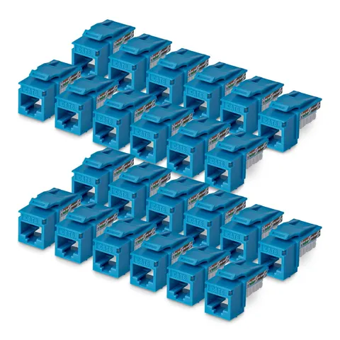 StarTech.com Cat6 Keystone Jack. 24-Pack RJ45 Ethernet Keystone Jacks. – C6KEY110BL24PK – image 1