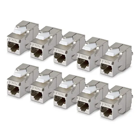 StarTech.com Shielded Cat6a Keystone Jack. 10-Pack RJ45 Ethernet Keyst – C6AKEYTLSTP18010PK – image 1