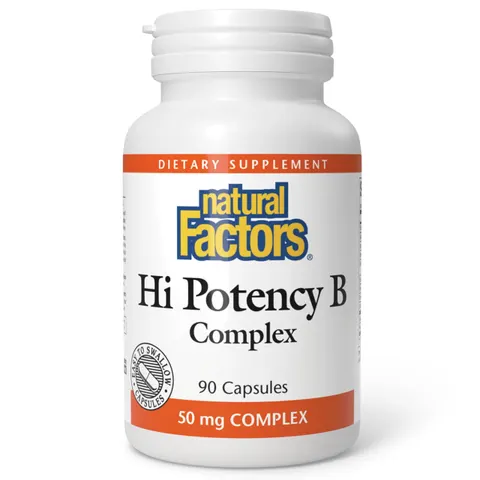 Natural Factors, Hi Potency B Complex, 90 Capsules – image 1