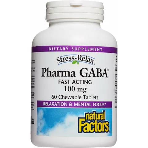 Natural Factors GABA – Sleep Support, Calm & Focus | 60 Chewable Tablets – image 1