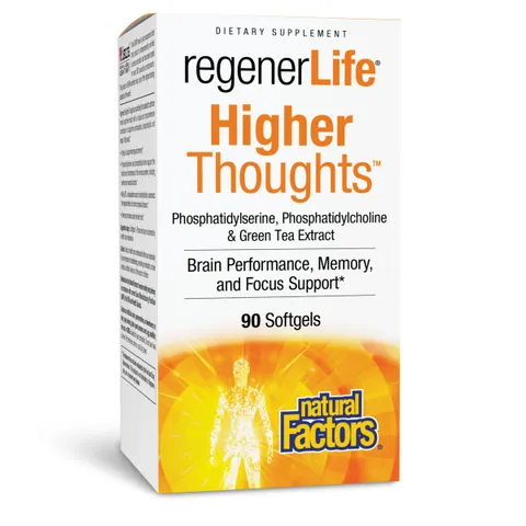 Natural Factors, 3 Brains, Higher Thoughts, 90 Softgels – image 1