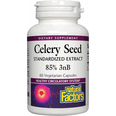 Natural Factors, Celery Seed, Standardized Extract, 60 Vegetarian Capsules – image 1