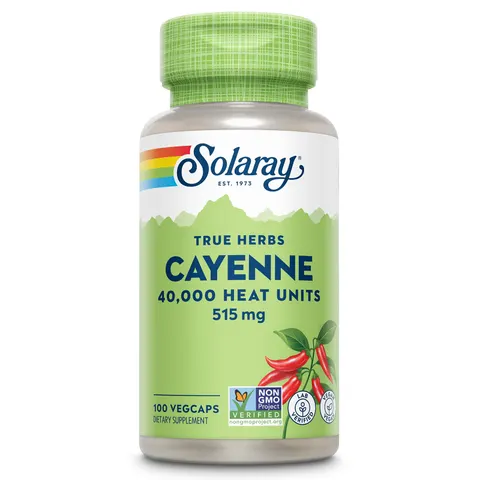 Solaray, True Herbs, Cayenne, 515 mg, 100 VegCaps – image 1