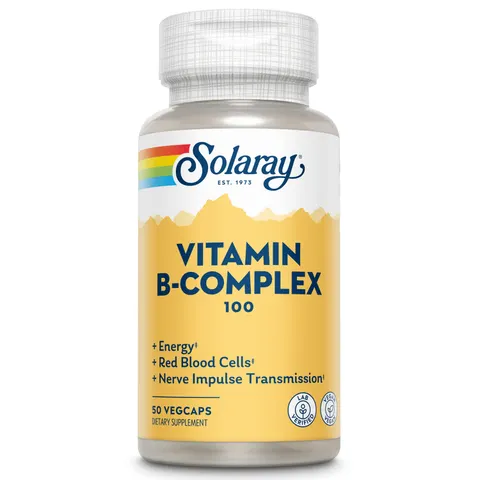 Solaray, Vitamin B-Complex 100, 50 VegCaps – image 1