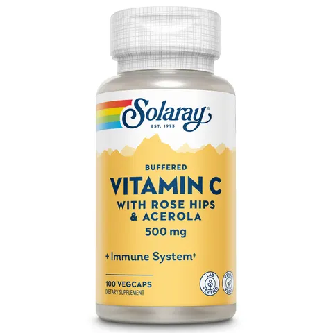 Solaray, Buffered Vitamin C, 500 mg, 100 VegCaps – image 1
