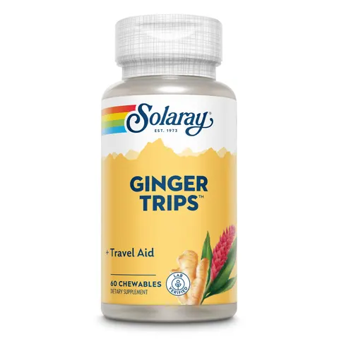 Solaray, Ginger Trips, 60 Chewables – image 1