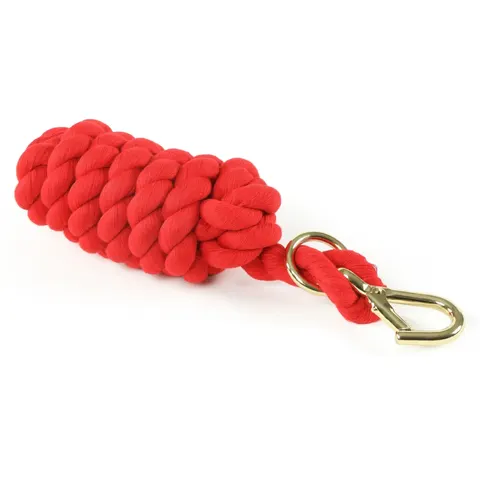 Shires Plain Headcollar Lead Rope - Red – image 1
