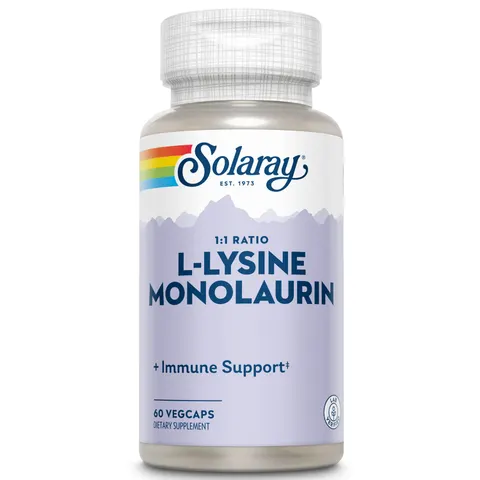 Solaray L-Lysine & Monolaurin 60 Capsules – image 1