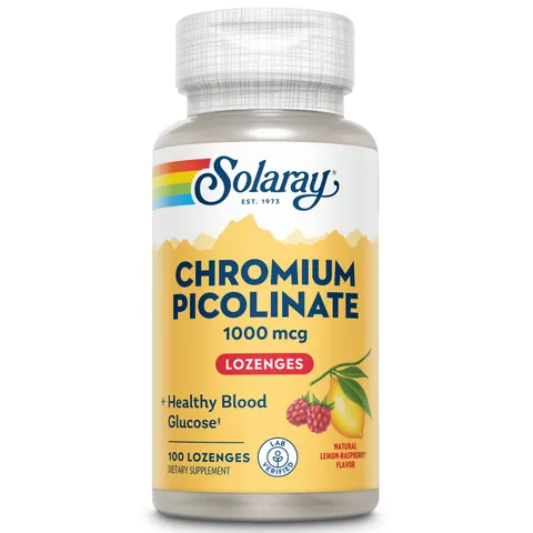 Solaray Chromium Picolinate Lozenges 1000mcg 100 Count – image 1