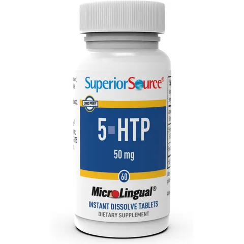 Superior Source, 5-HTP, 50 mg, 60 MicroLingual Instant Dissolve Tablets – image 1