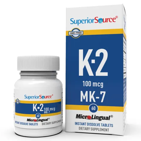 Superior Source Vitamin K2 MK-7 100 mcg – 60 Sublingual Tablets – image 1