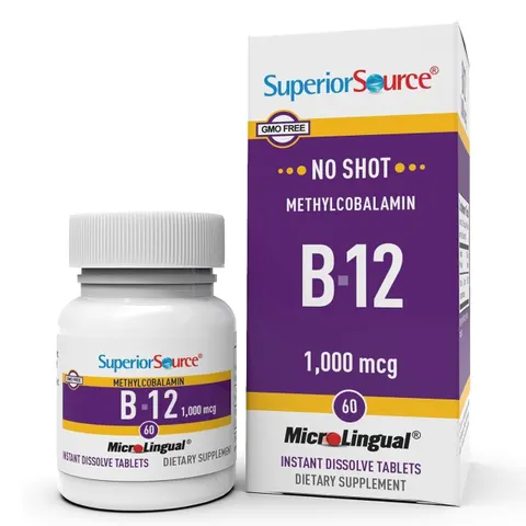 Superior Source, Methylcobalamin B-12, 1000 mcg, 60 Tablets – image 1