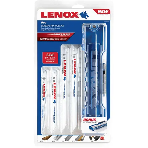 Lenox 9 Piece Reciprocating Sabre Saw Blade Set – image 1