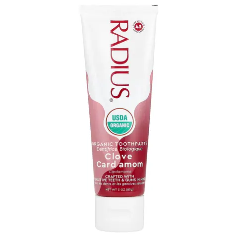 Radius Toothpaste Gel USDA Organic Clove Cardamom – image 1