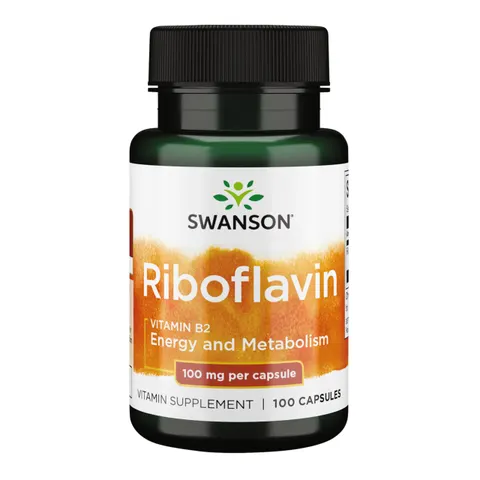 Riboflavin Vitamin B-2, 100mg - 100 caps – image 1