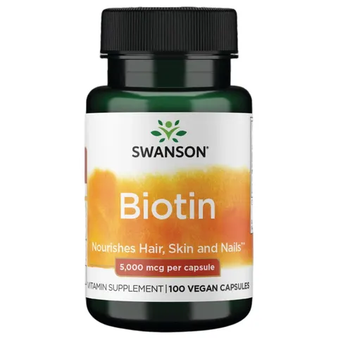 Biotin, 5000mcg - 100 caps – image 1