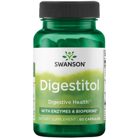 Swanson, Digestitol with Enzymes & Bioperine, 60 Capsules – image 1
