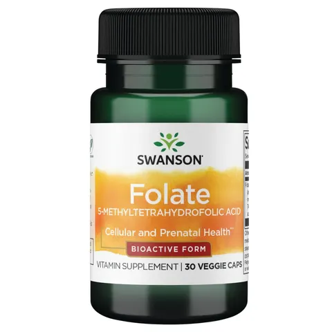 Folate (5-Methyltetrahydrofolic Acid), 400mcg - 30 vcaps – image 1