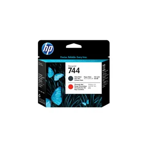 HP 744 Druckkopf Mattschwarz & Rot – Bild 1