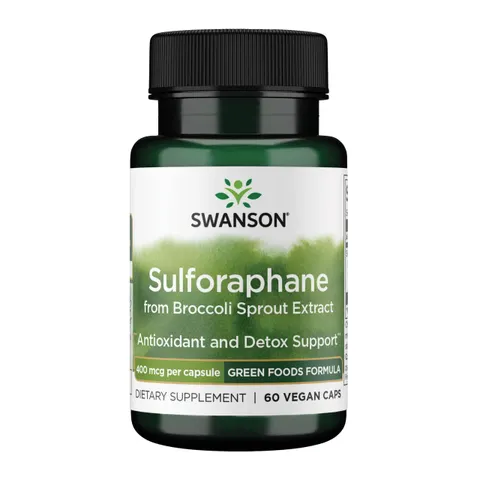 Swanson Sulforaphane, 400mcg - 60 vcaps – image 1