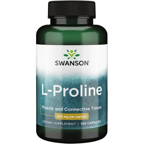 Swanson L-Proline, 500mg - 100 caps – image 1