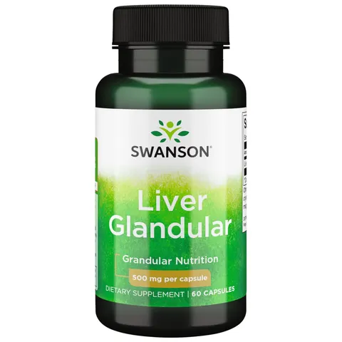 Swanson, Liver Glandular, 500 mg, 60 Capsules – image 1