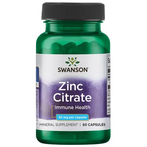 Zinc Citrate, 30mg - 60 caps – image 1