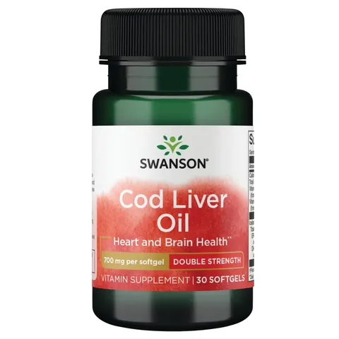 Swanson Cod Liver Oil 700mg Double-Strength - 30 softgels – image 1