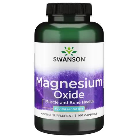 Swanson, Magnesium Oxide, 500 mg , 100 Capsules – image 1