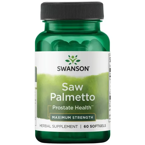 Swanson, Saw Palmetto, Maximum Strength, 60 Softgels – image 1
