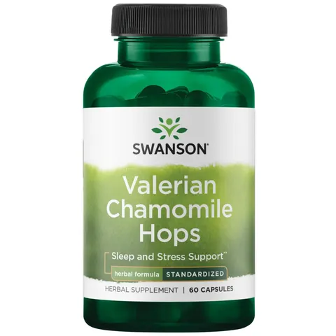 Swanson Full Spectrum Valerian, Chamomile & Hops - 60 caps – image 1