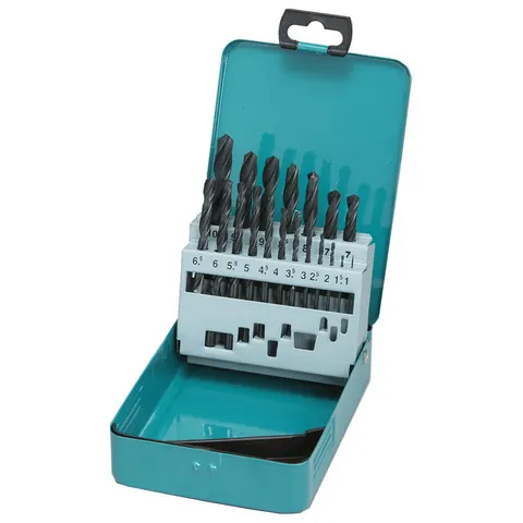 Makita 19 Piece HSS-R Drill Bit Set – image 1