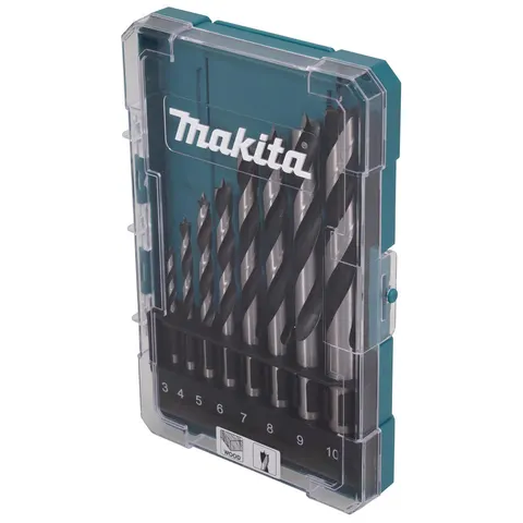 Makita 8 Piece Brad Point Wood Drill Bit Set – image 1