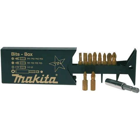Makita 11 Piece TiN Screwdriver Bit Set – image 1