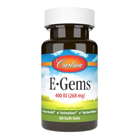 Carlson, E-Gems, 400 IU (268 mg), 60 Soft Gels – image 1